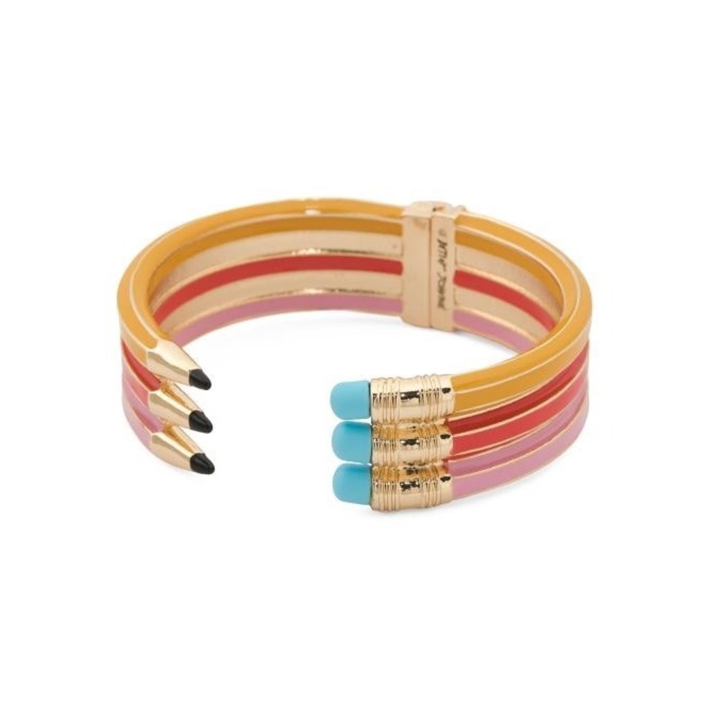 Betsey Johnson Triple Pencil Hinge Bracelet Teacher Gift Back to School NWT!